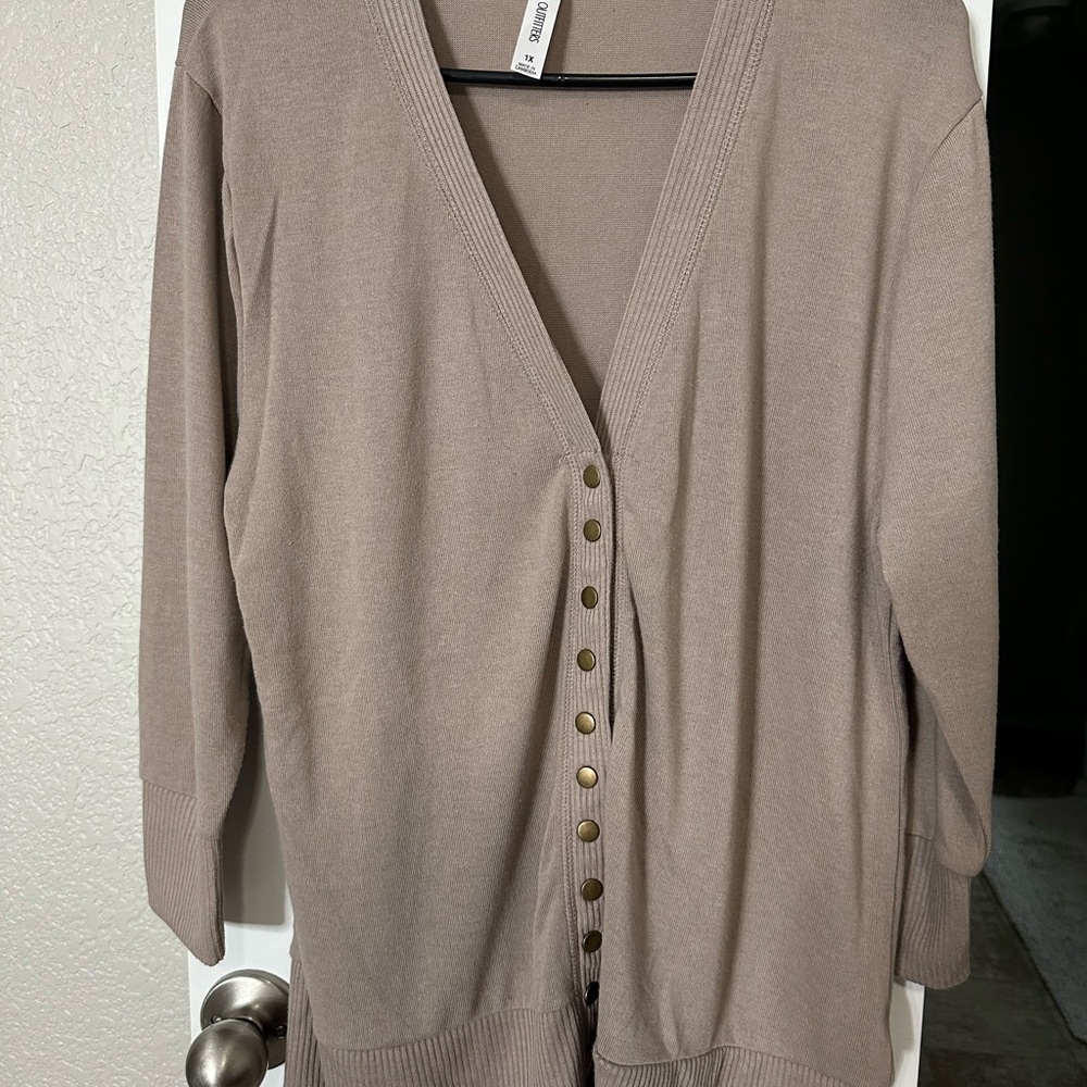 Zenana Outfitters Beige Knit Cardigan